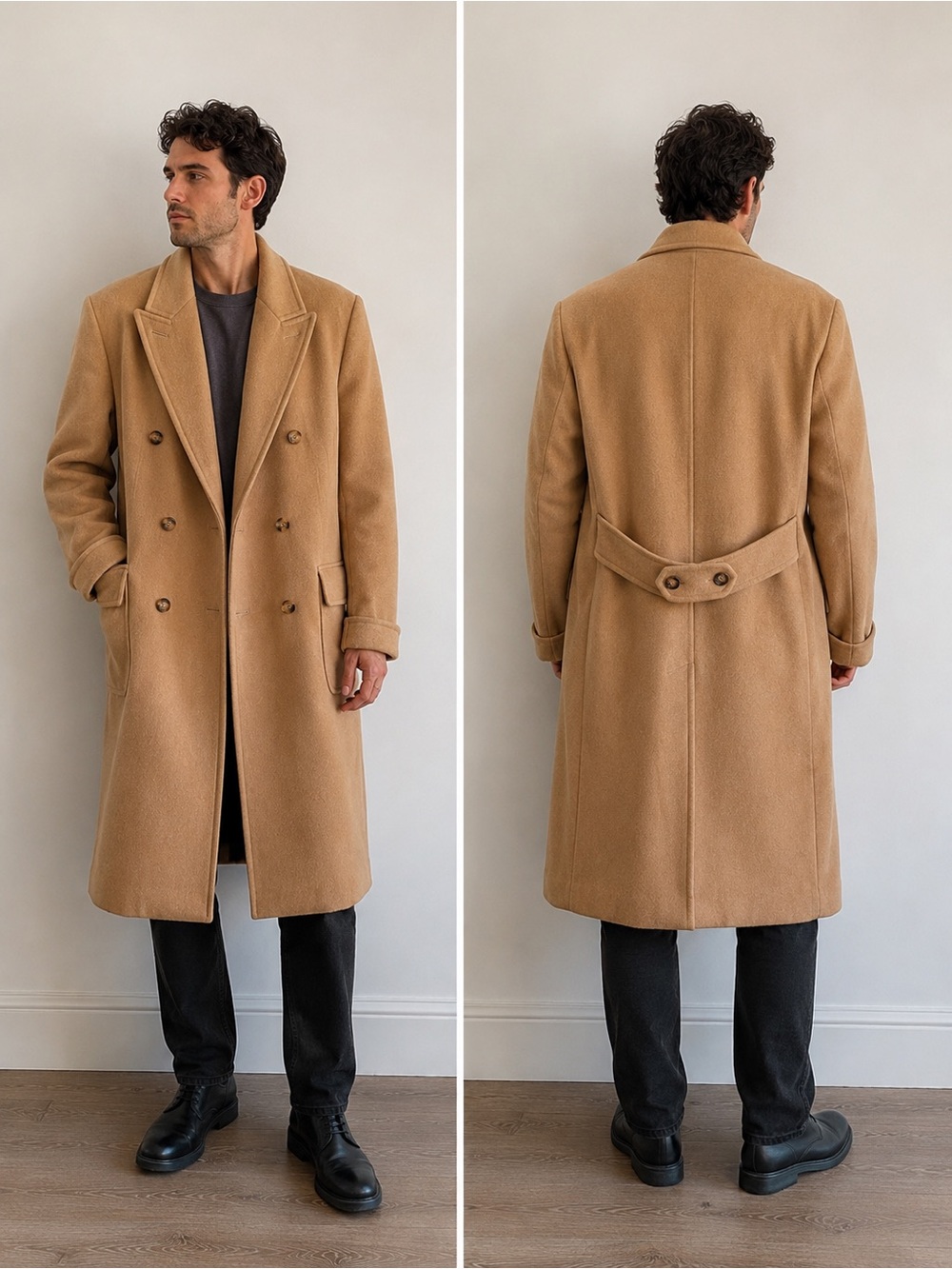 Brooks Brothers 100% Camel Hair Double Breasted Overcoat Men’s 48R USA